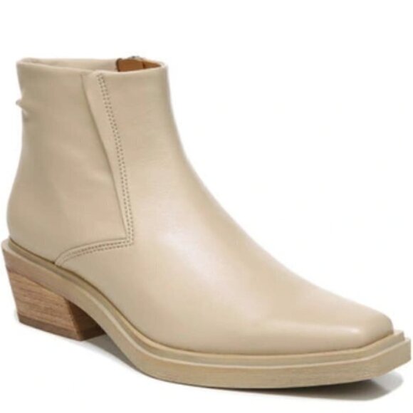 FRANCO SARTO FORTA ZIPPER SQUARE TOE ANKLE BOOTS - Picture 1 of 8